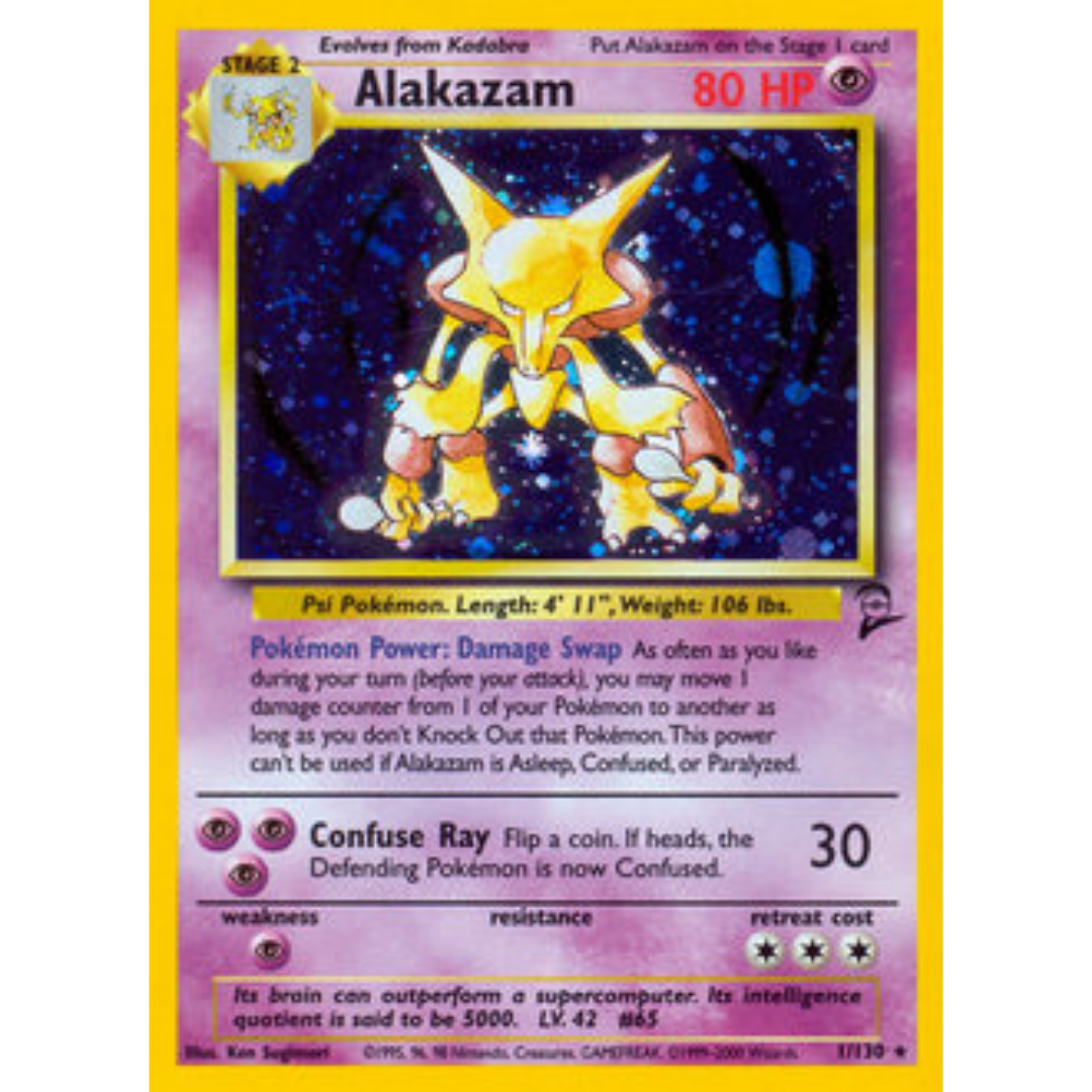 Alakazam 001  - Holofoil Base Set 2 - Holo Rare