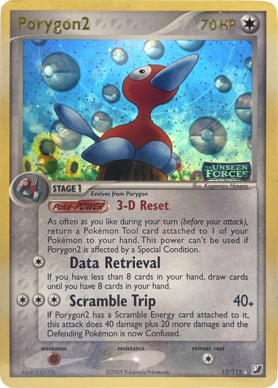 Porygon2  - Reverse Holofoil Unseen Forces - Holo Rare