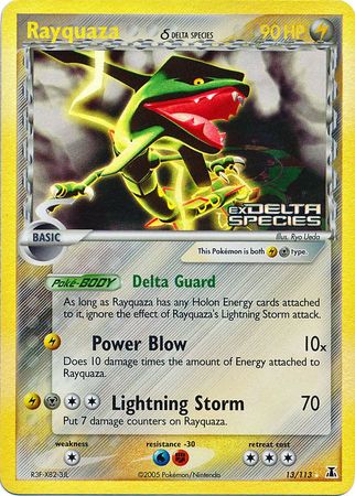 Rayquaza (Delta Species) 013  - Reverse Holofoil Delta Species - Holo Rare