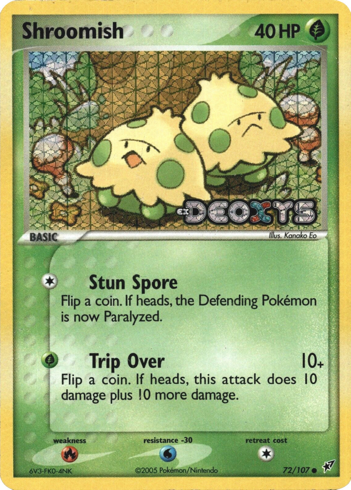 Shroomish 072  - Reverse Holofoil Deoxys - Common