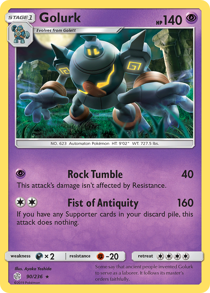 Golurk 090/236  SM  Cosmic Eclipse - Rare