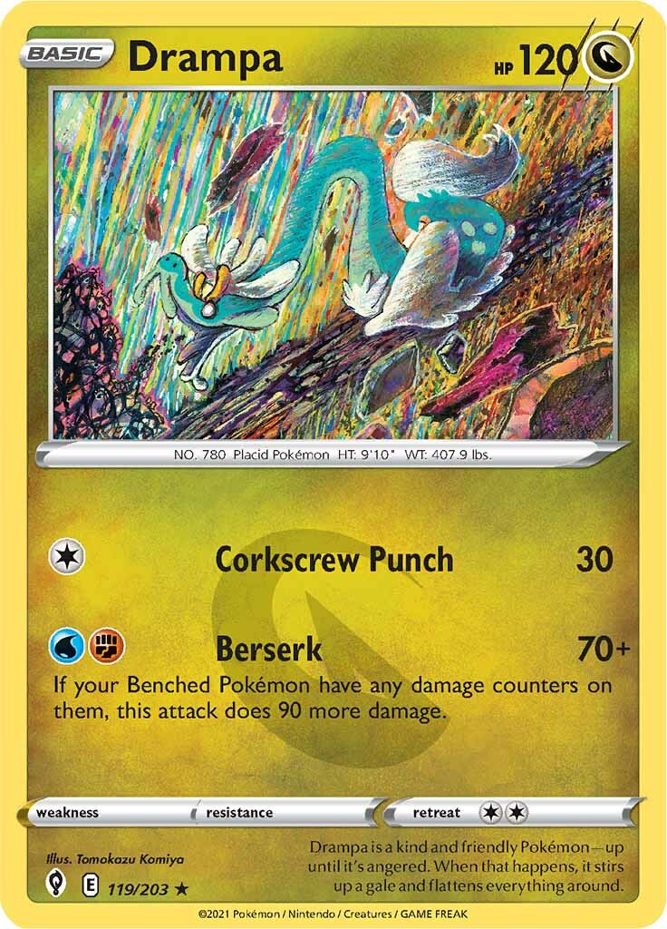 Drampa 119  SWSH07 Evolving Skies - Rare