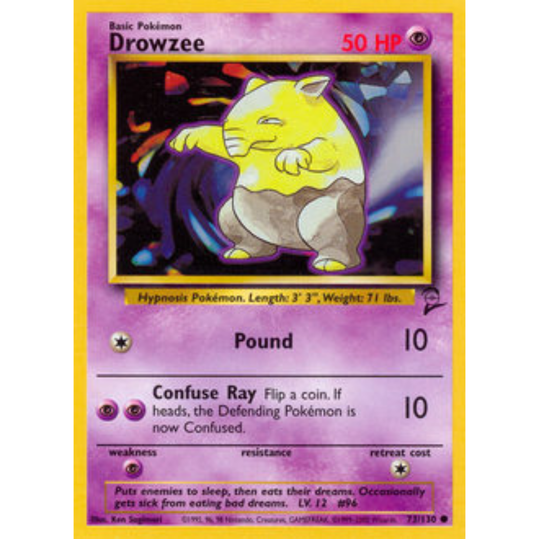 Drowzee 073  Base Set 2 - Common