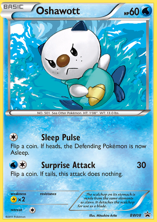 Oshawott - BW08  - Holofoil Black and White Promos - Promo