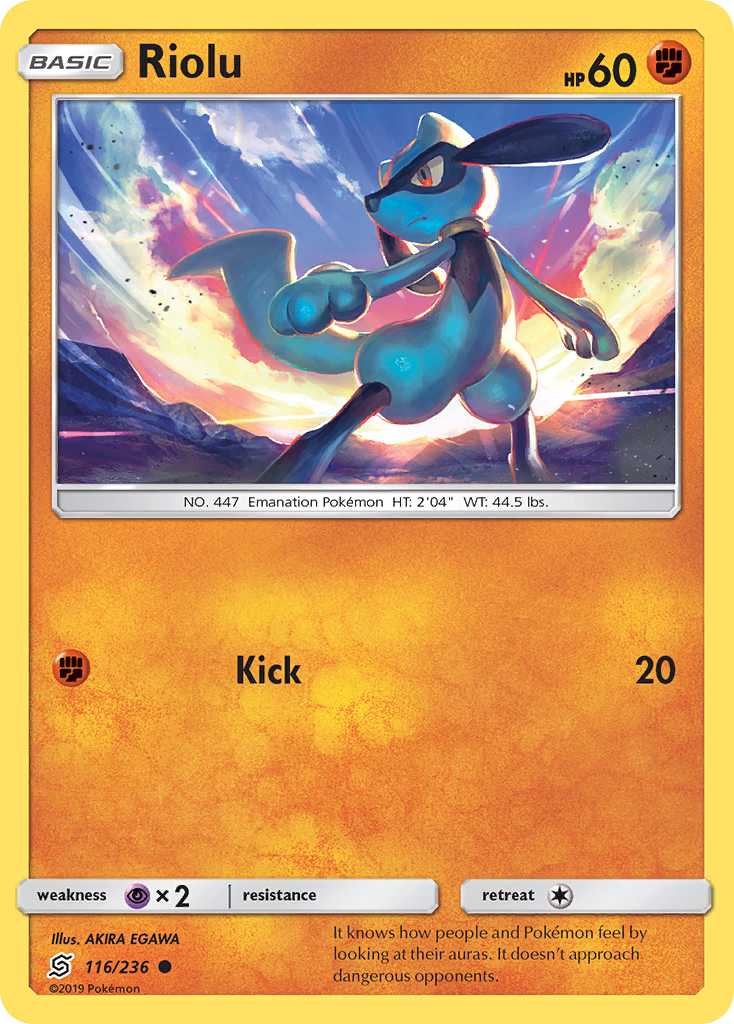 Riolu (116) 116  SM  Unified Minds - Common