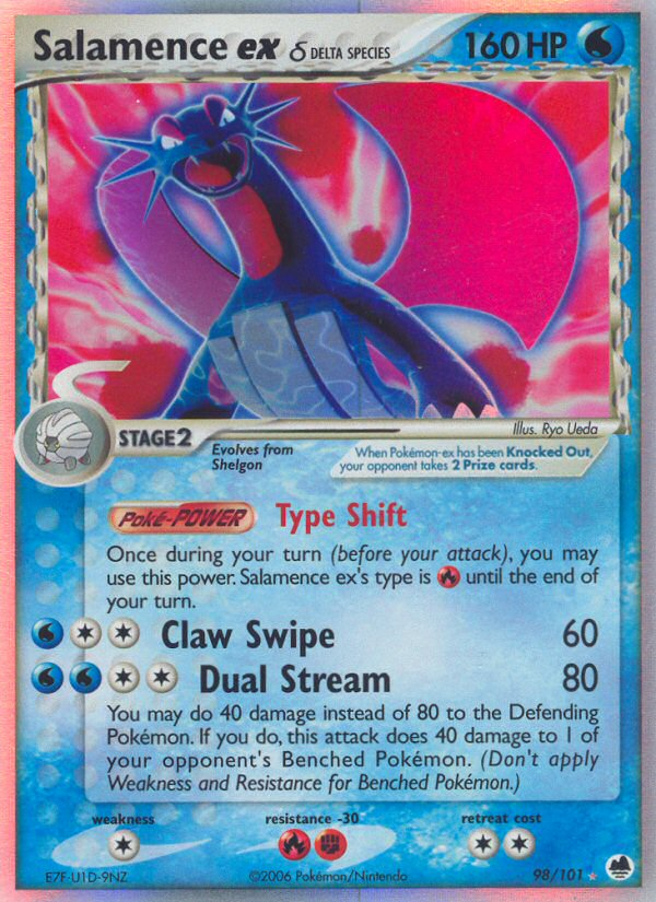 Salamence ex (Delta Species)  - Holofoil Dragon Frontiers - Ultra Rare