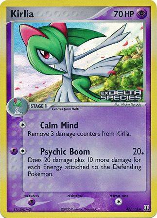 Kirlia 047  - Reverse Holofoil Delta Species - Uncommon
