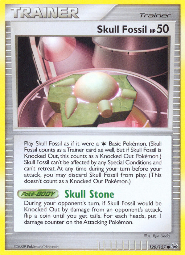 Skull Fossil  Platinum - Common