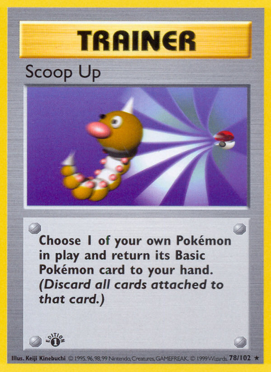 Scoop Up 078/102  - 1st Edition Base Set Shadowless - Rare