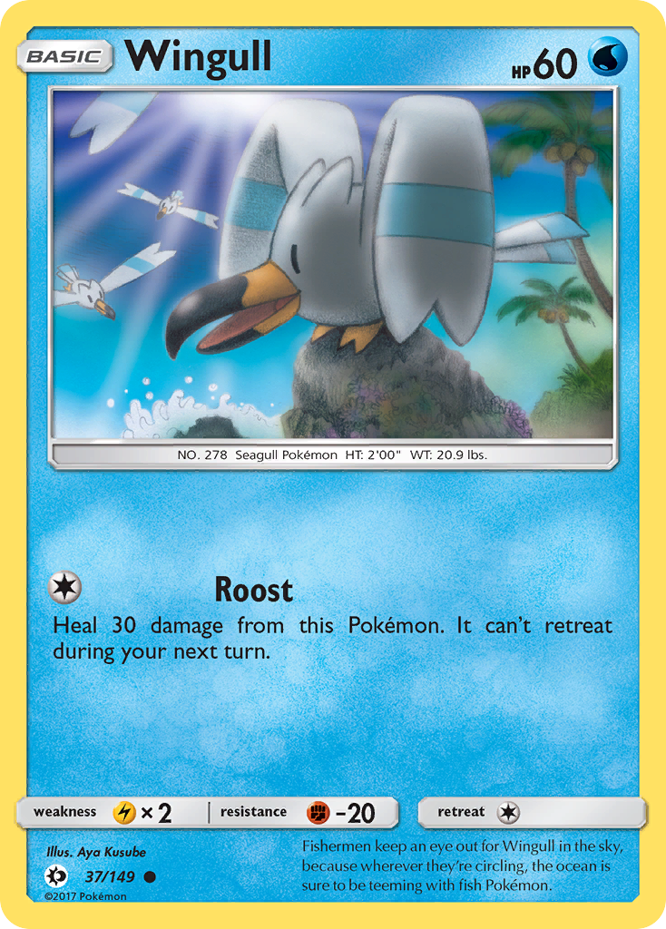 Wingull 037  SM Base Set - Common