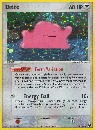 Ditto  - Holofoil FireRed & LeafGreen - Holo Rare
