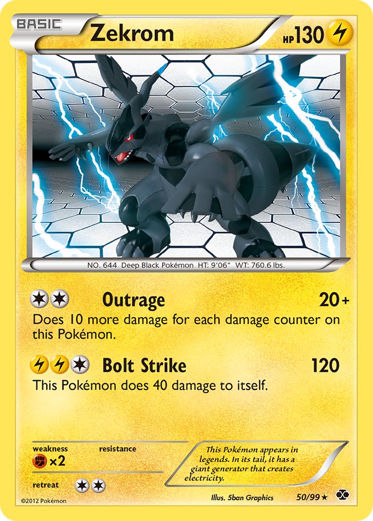 Zekrom - 50/99 (Next Destinies)/099  - Holofoil Deck Exclusives - Holo Rare