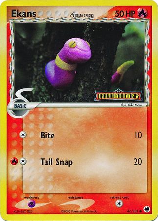 Ekans (Delta Species) 047  - Reverse Holofoil Dragon Frontiers - Common