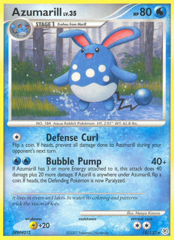 Azumarill  Diamond and Pearl - Rare
