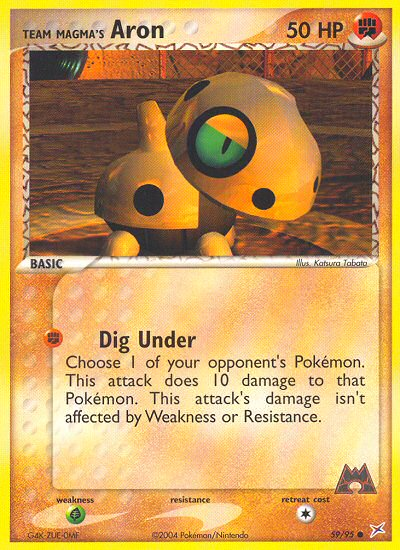 Team Magma's Aron - 59/95/95  Team Magma vs Team Aqua - Common