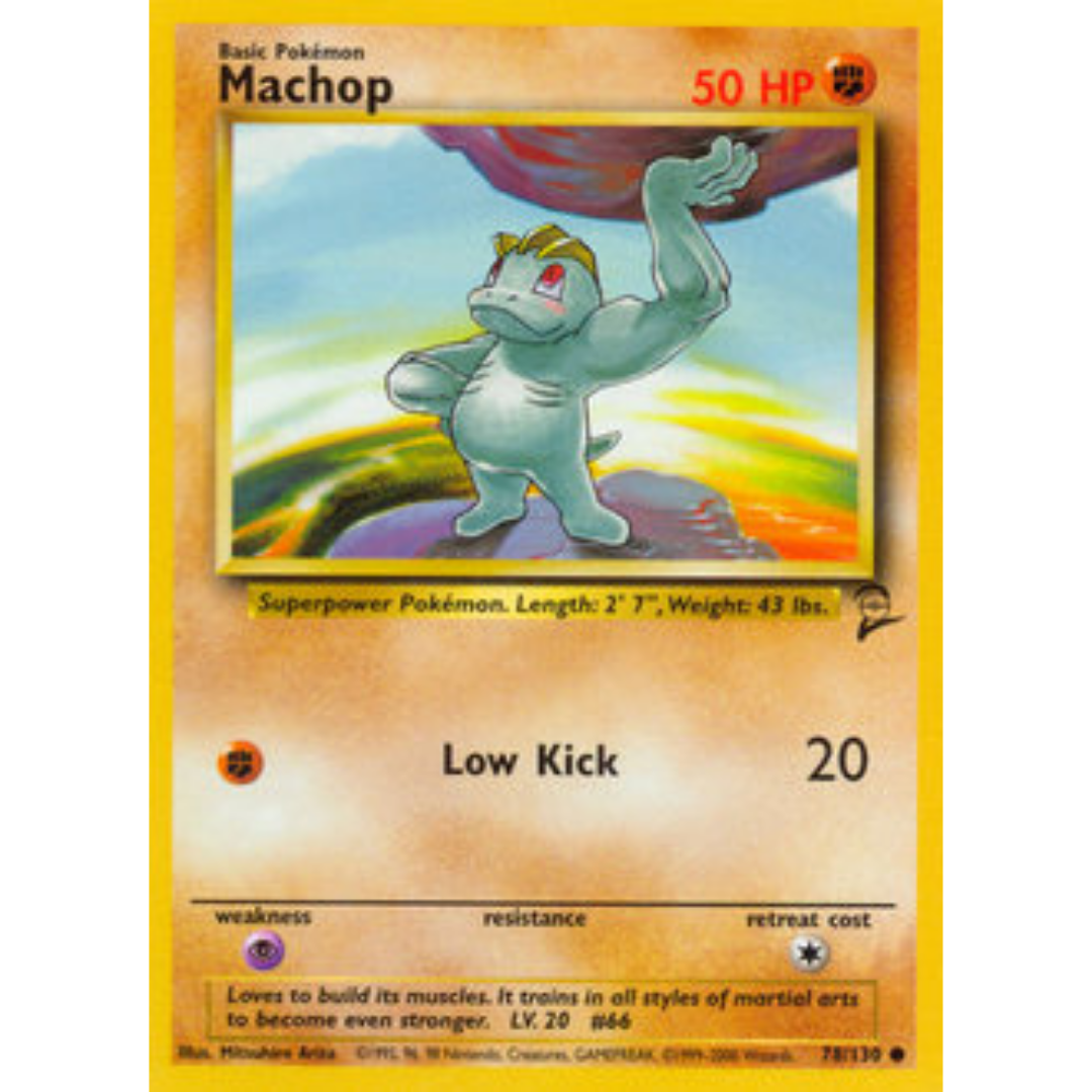 Machop 078  Base Set 2 - Common
