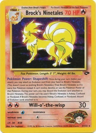 Brock's Ninetales 003/132  Gym Challenge - Holo Rare
