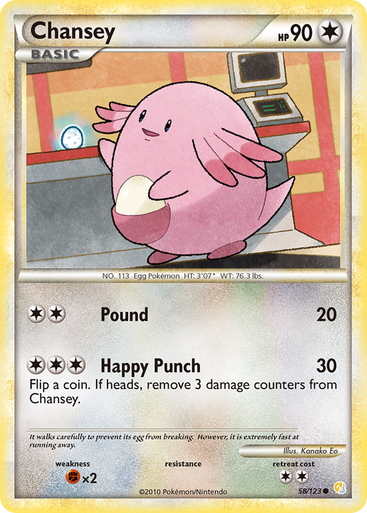 Chansey 058  HeartGold SoulSilver - Common