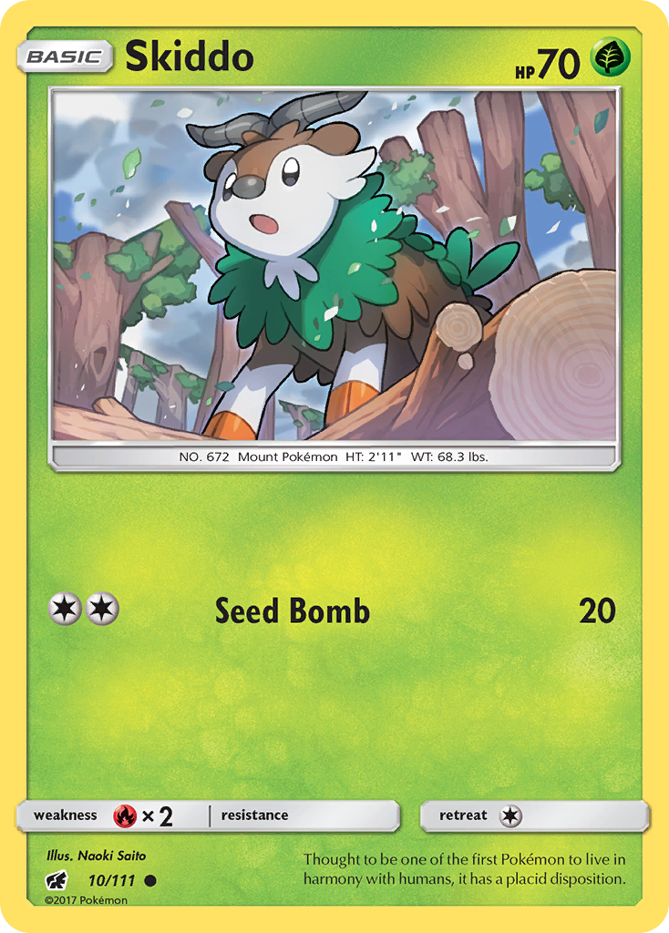 Skiddo 010  SM  Crimson Invasion - Common