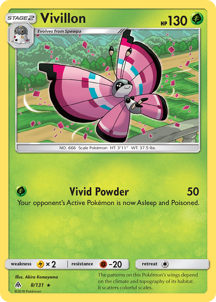 Vivillon  SM  Forbidden Light - Rare