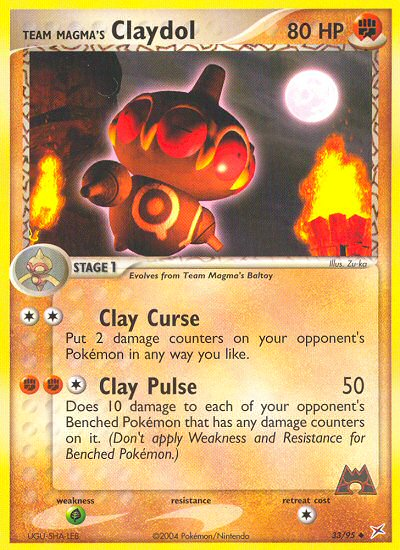 Team Magma's Claydol - 33/95/95  Team Magma vs Team Aqua - Uncommon