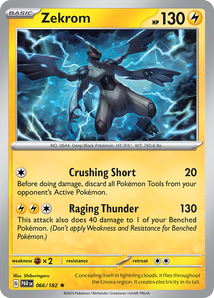 Zekrom 066  - Holofoil SV04 Paradox Rift - Rare