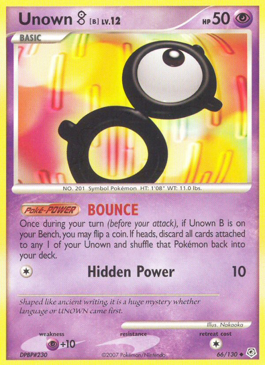 Unown [B] 066  Diamond and Pearl - Uncommon