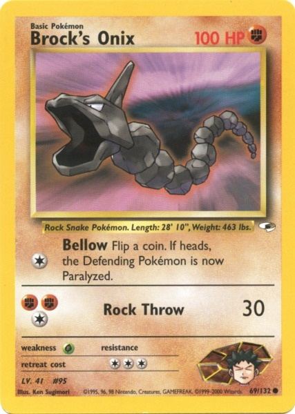 Brock's Onix (69) 069  - Unlimited Gym Heroes - Common