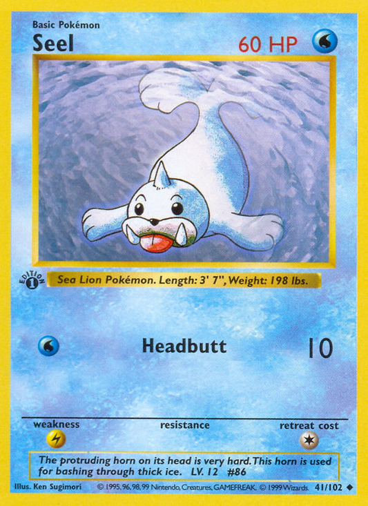 Seel 041/102  - 1st Edition Base Set Shadowless - Uncommon