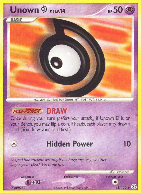 Unown [D] 068  Diamond and Pearl - Uncommon