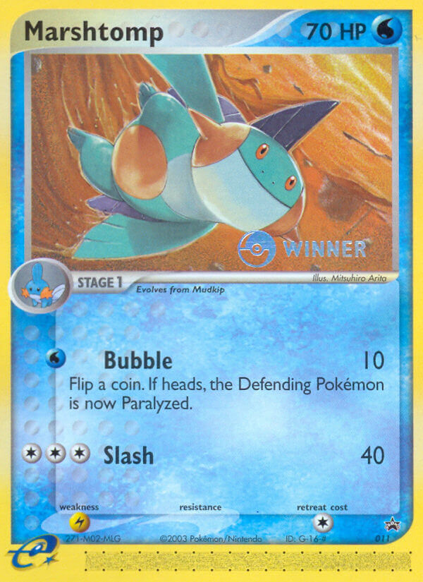 Marshtomp - 011 (e-League) [Winner]  Nintendo Promos - Promo