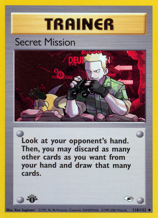 Secret Mission 118  - 1st Edition Gym Heroes - Uncommon