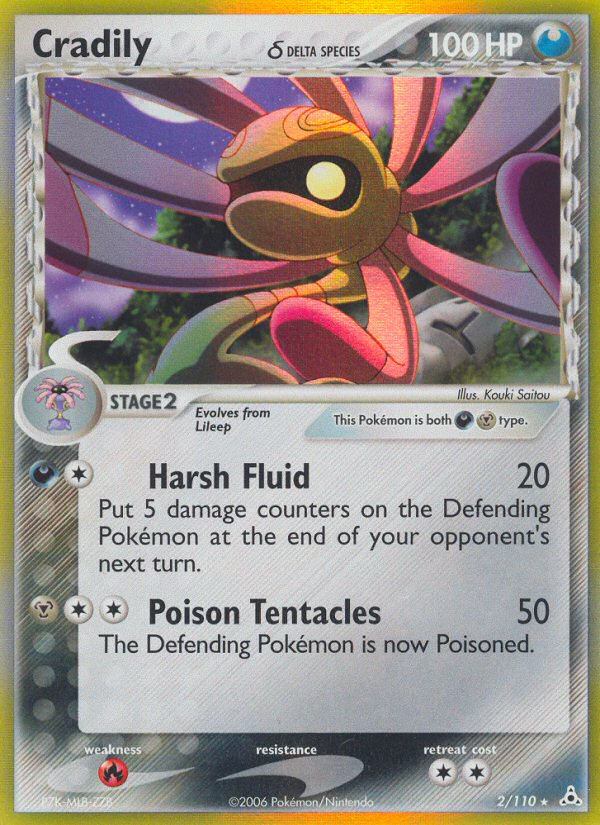 Cradily (Delta Species)  - Holofoil Holon Phantoms - Holo Rare