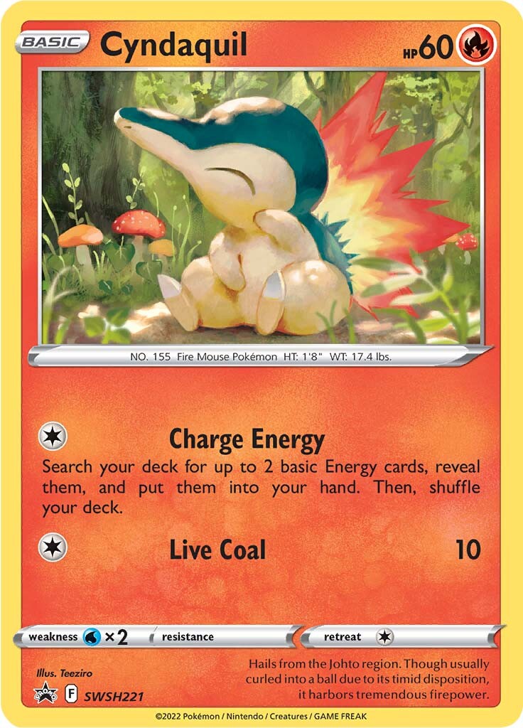 Cyndaquil SWSH221  - Holofoil SWSH Sword & Shield Promo Cards - Promo