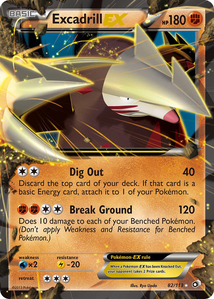 Excadrill EX  - Holofoil Legendary Treasures - Ultra Rare