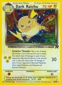 Dark Raichu 083  Team Rocket - Secret Rare