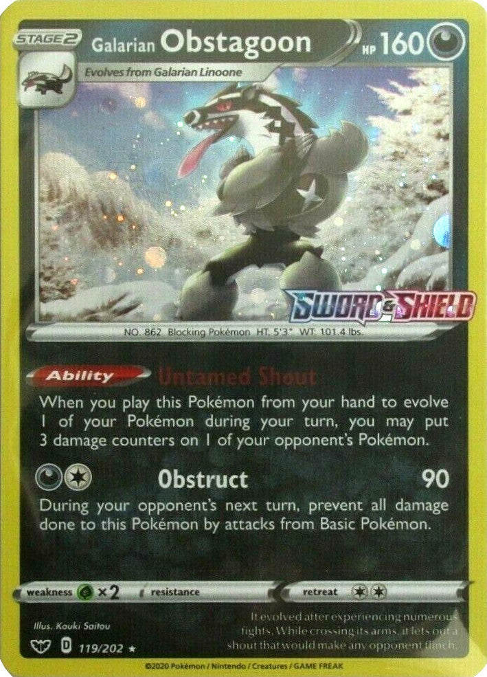 Galarian Obstagoon 119/202  - Holofoil Miscellaneous Cards & Products - Promo