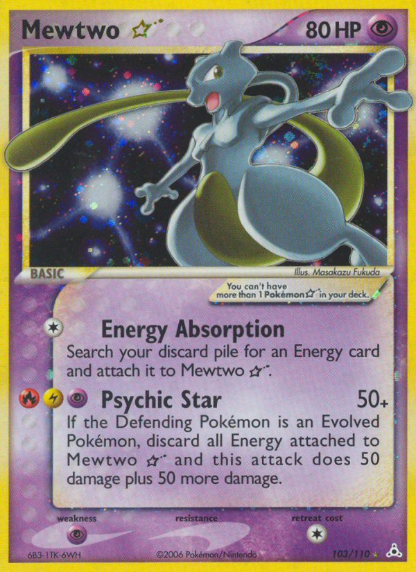 Mewtwo Star  - Holofoil Holon Phantoms - Ultra Rare