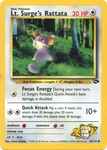 Lt. Surge's Rattata 085  - Unlimited Gym Challenge - Common