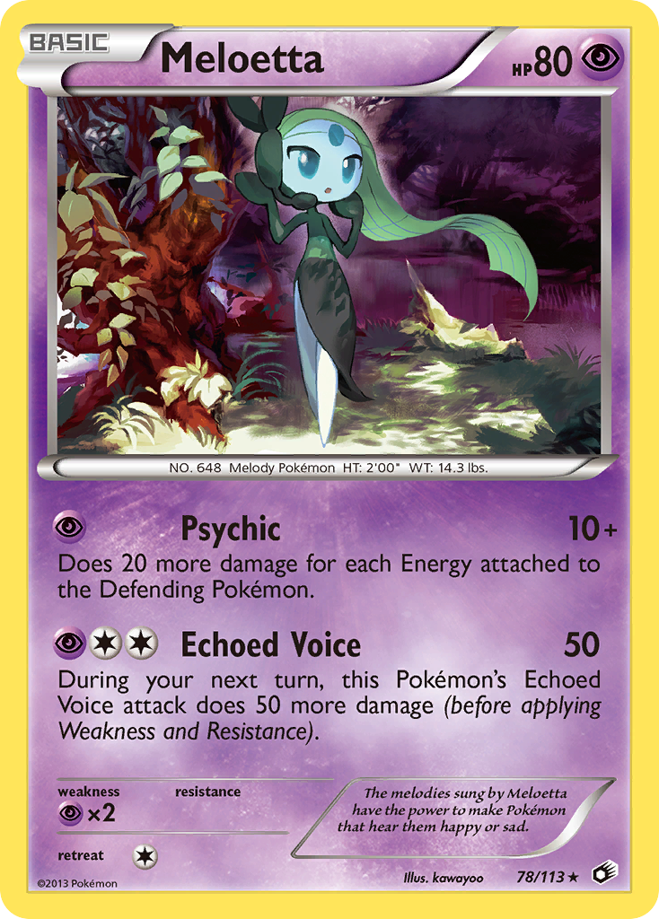 Meloetta (78)  - Holofoil Legendary Treasures - Holo Rare