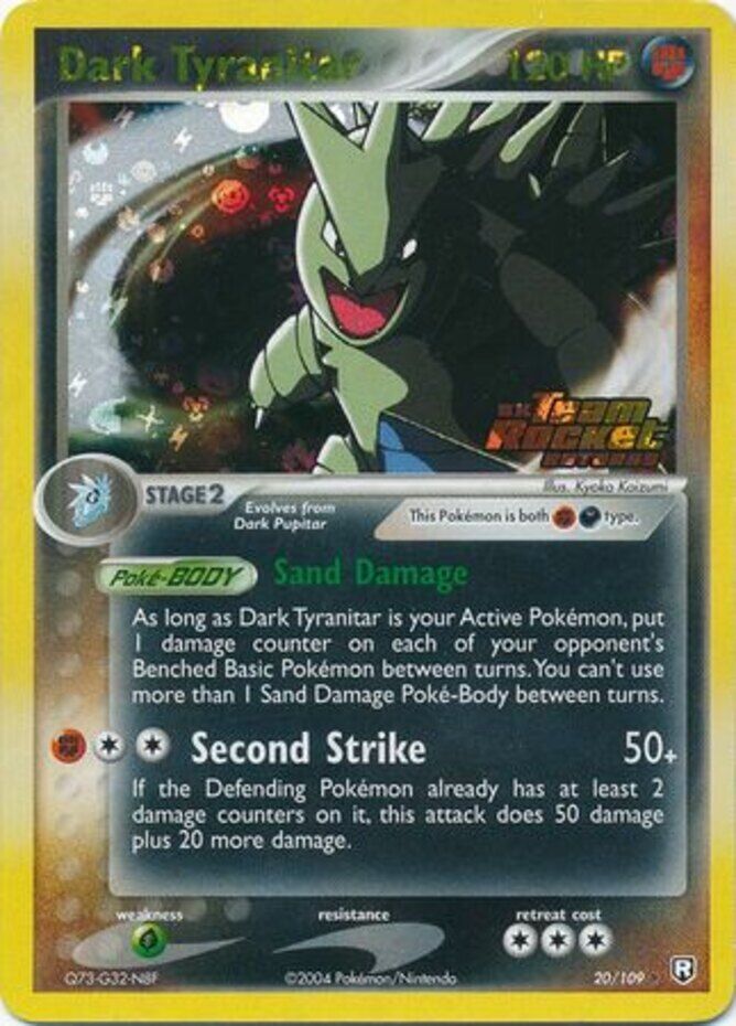 Dark Tyranitar 020/109  - Reverse Holofoil Team Rocket Returns - Rare