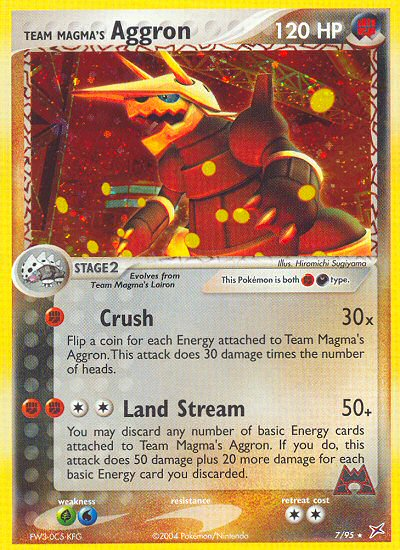 Team Magma's Aggron 007  - Holofoil Team Magma vs Team Aqua - Holo Rare