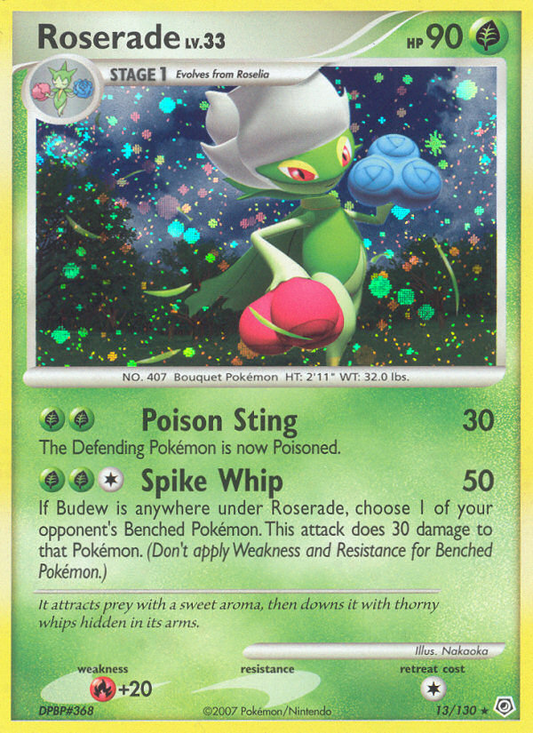 Roserade 013/130  - Holofoil Diamond and Pearl - Holo Rare