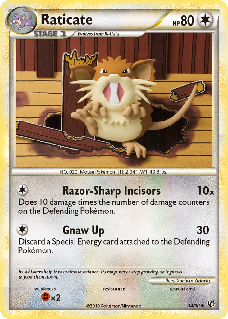 Raticate 034  Undaunted - Uncommon