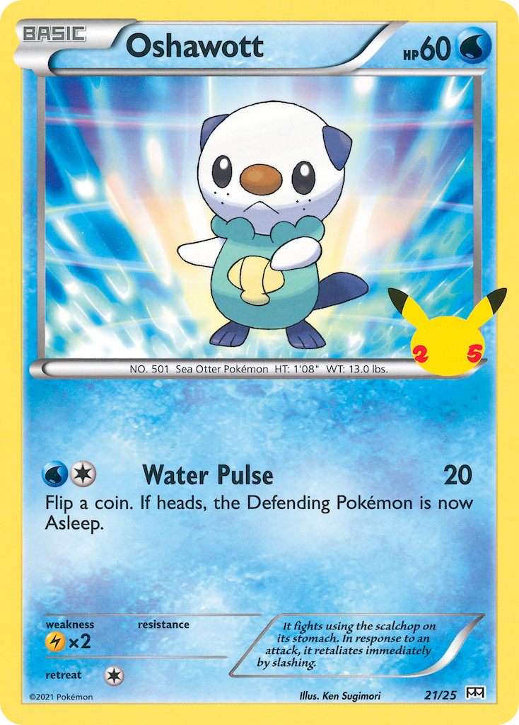 Oshawott 021/25  McDonalds 25th Anniversary Promos - Promo