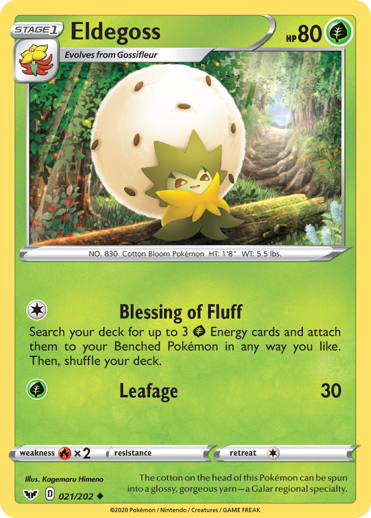 Eldegoss 021/202  SWSH01 Sword & Shield Base Set - Uncommon