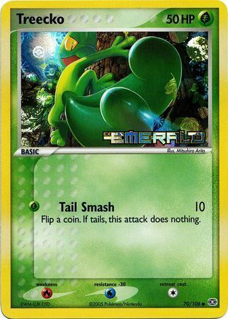 Treecko 070  - Reverse Holofoil Emerald - Common