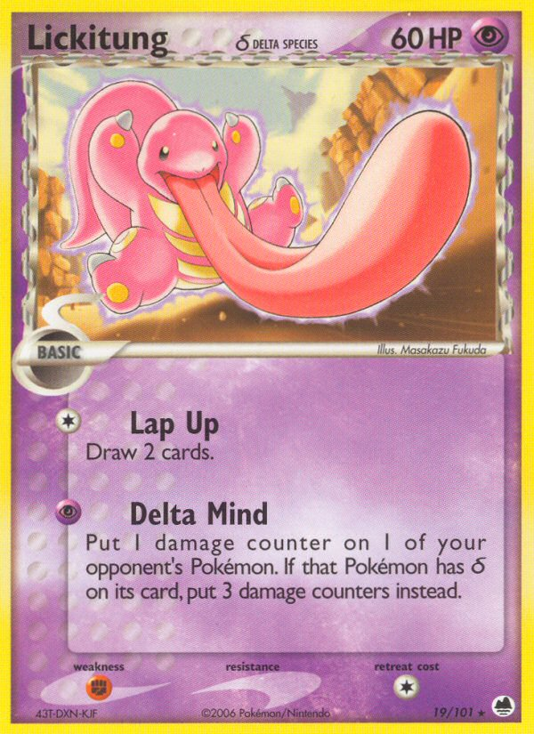 Lickitung (Delta Species) 019  Dragon Frontiers - Rare