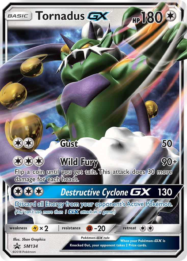 Tornadus GX - SM134  - Holofoil SM Promos - Promo