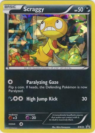 Scraggy - BW25 (Cracked Ice Holo)  - Holofoil Black and White Promos - Promo